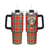 MacLean of Duart Modern Tartan Crest 40 oz Insulated Tumbler with Handle